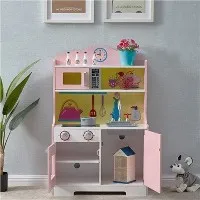 Pretend Play Kids Wooden Kitchen Toy