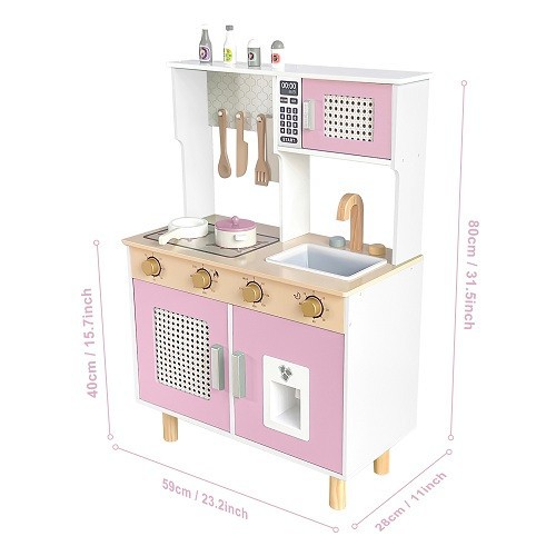 Pink Wooden Kids Kitchen Playset suppliers