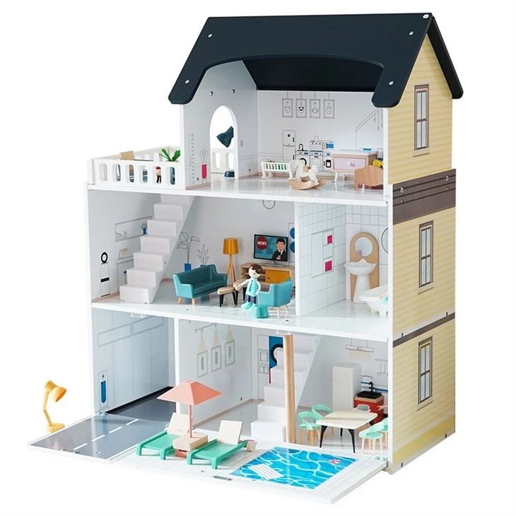 Modern Wood Dollhouse