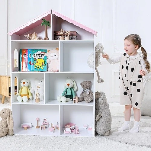 Wooden Dollhouse Bookshelf Wooden Dollhouse Bookshelf