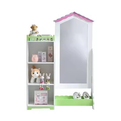 Kids' Wooden Vanity & Storage Cabinet