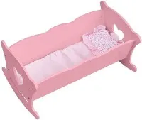 Kids Doll Cradle And Bedding Set