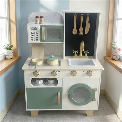 MDF Wooden Pretend Play Kitchen For Toddlers