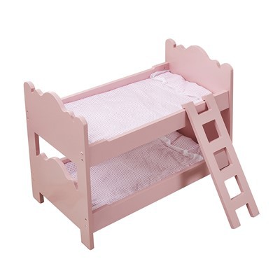 Wooden Dollhouse Bed With Ladder
