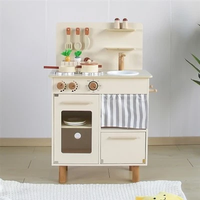 Wooden Pretend Cooking Station For Kids
